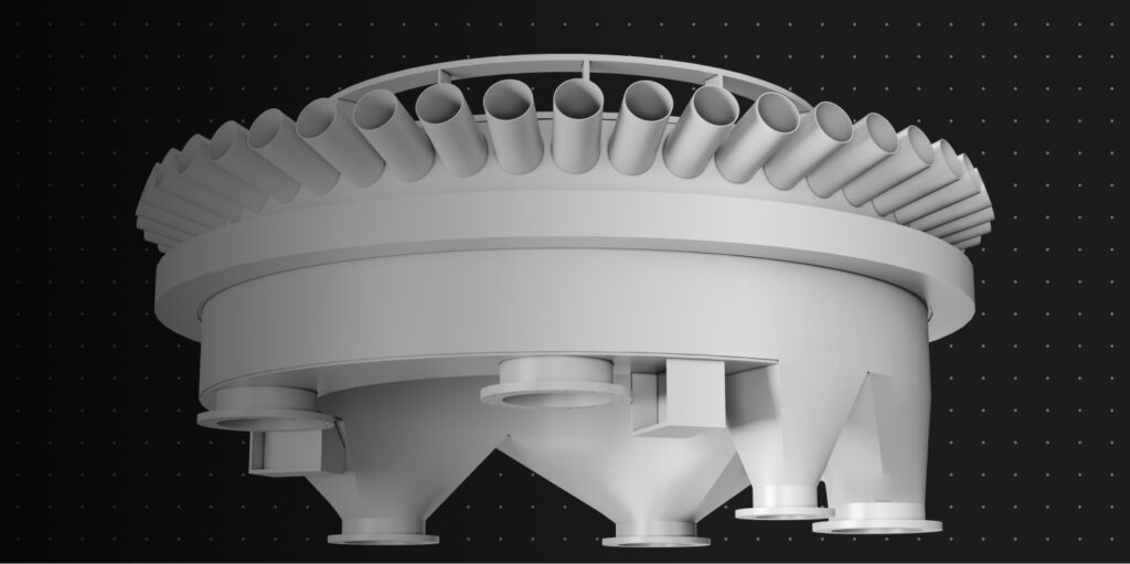 distribution valve of rotary table vacuum filter