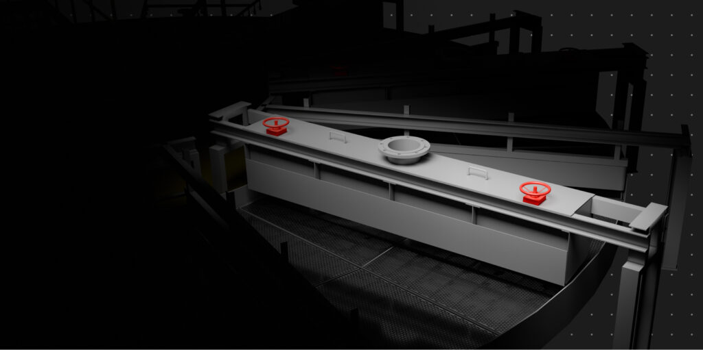 Plate-type distributor of pan filter for titanium dioxide