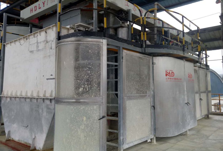 Vertical fully automatic filter press 96㎡-Yunnan Sanhuan Chemical Industry