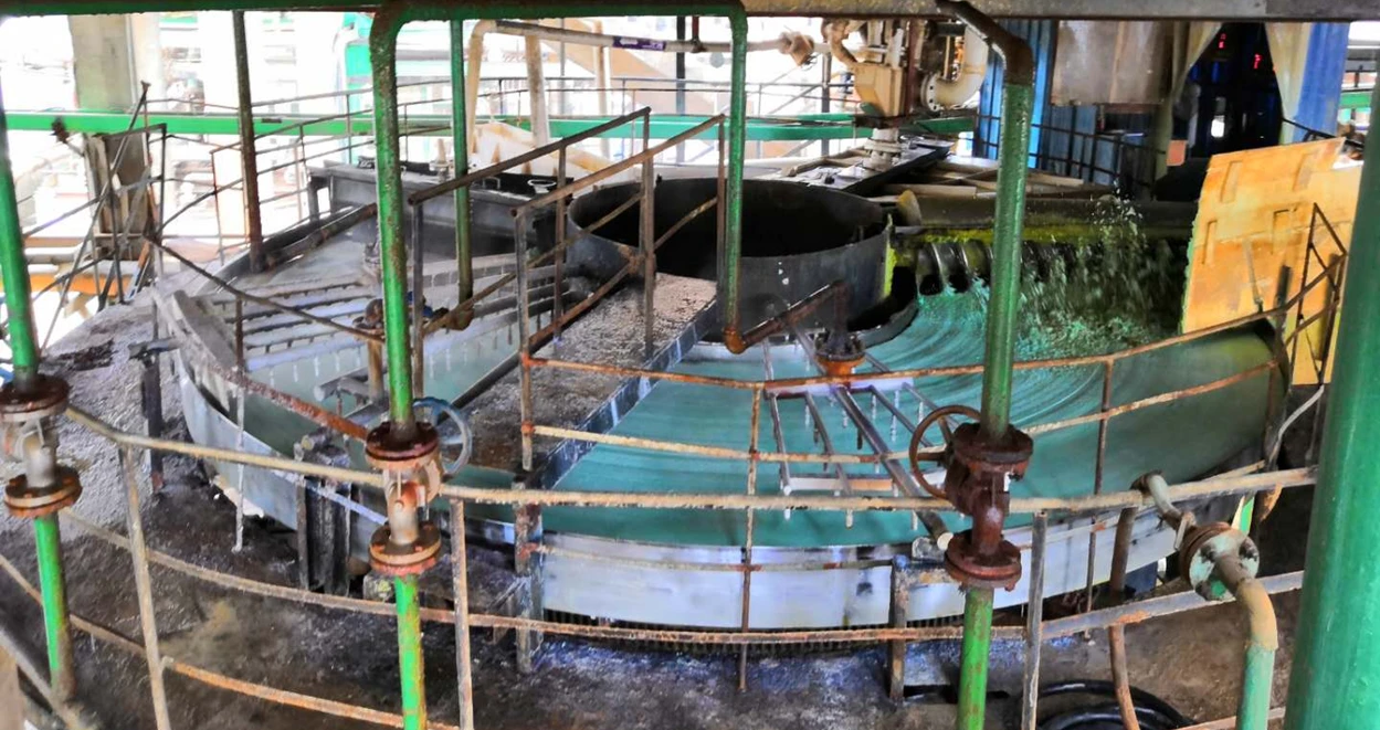 25m2 Pan Vacuum Filter for Longbai Sichuan Titanium Industry