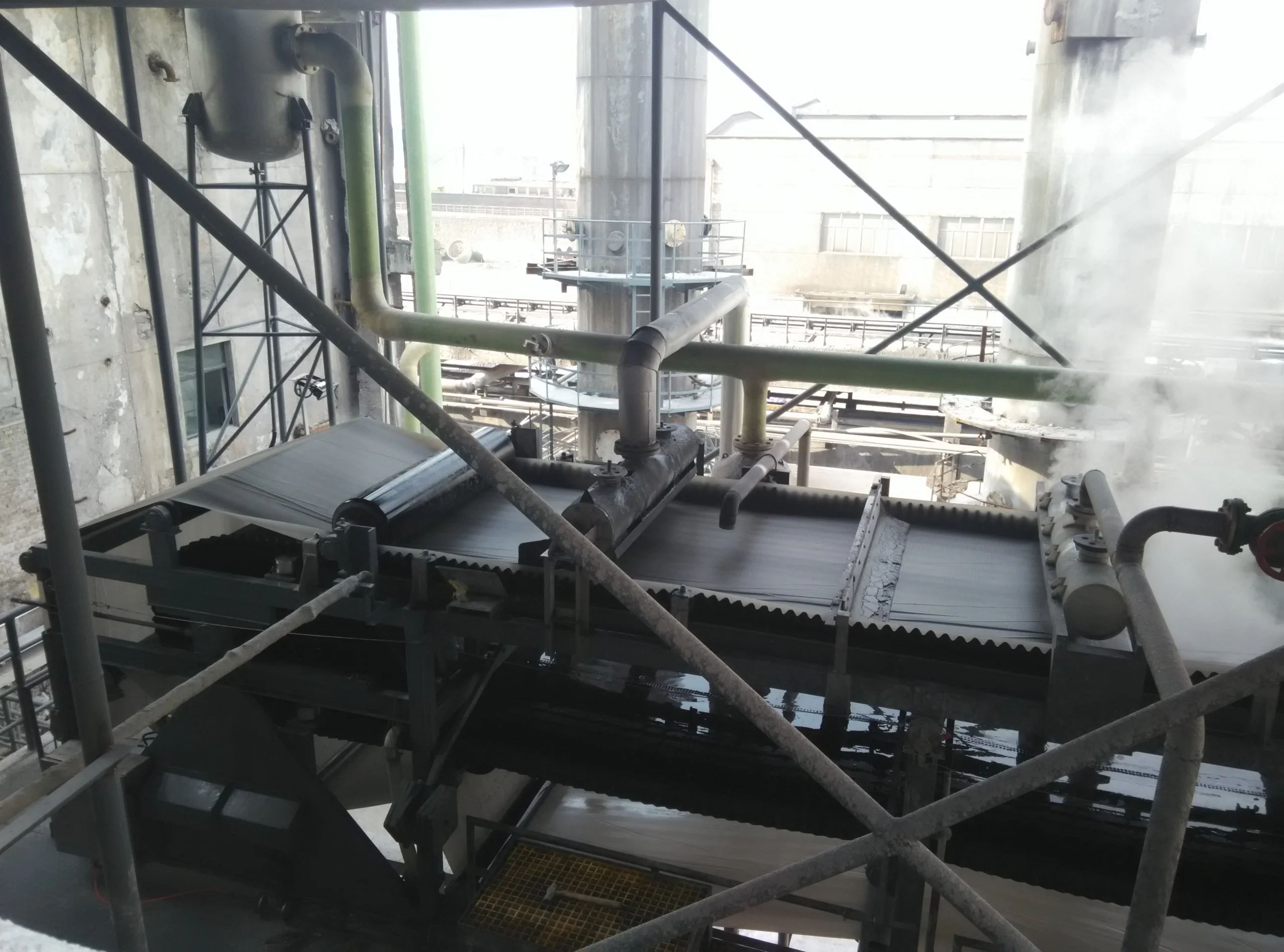 Horizontal Rubber Belt Vacuum Filter in Liuguo Chemical Industry Plant