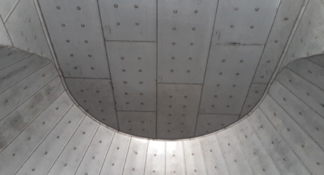 The special alloy lining of the FGD absorber