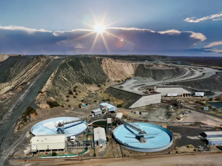 Aerial view of the mining site