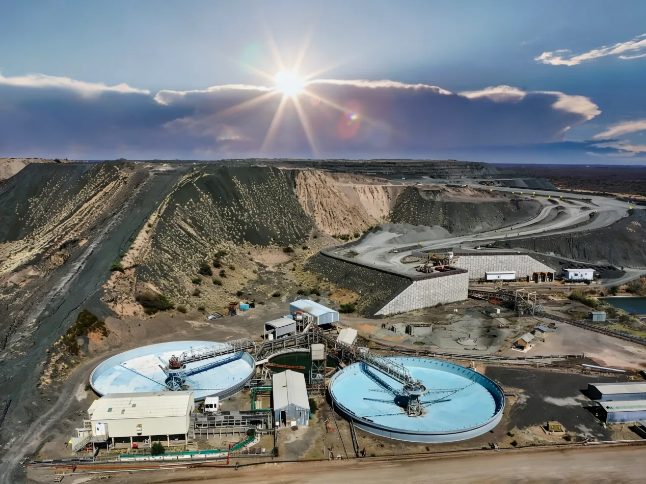 Aerial view of the mining site