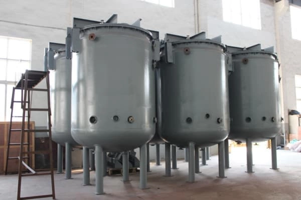 Recipientes de presión industriales verticales para la fabricación en plantas químicas