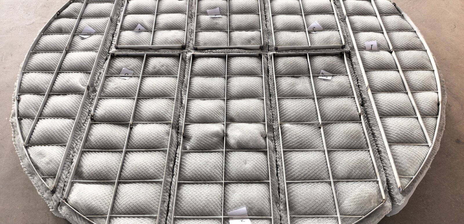 Standard type wire mesh demister pad, compact and light weight